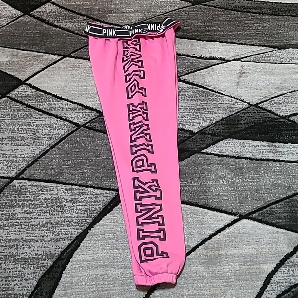 VS PINK 2014 LOGO FLEECE SWEATPANTS